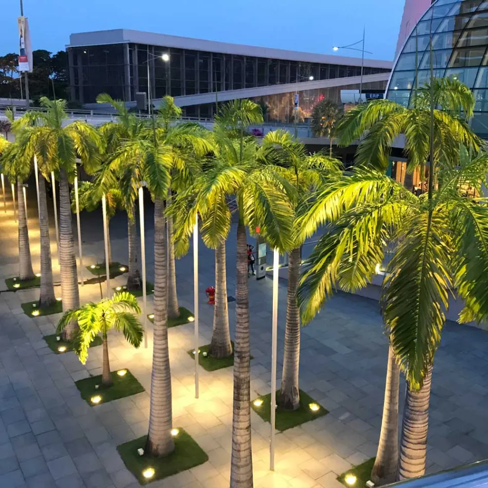 Spotlight i rrumbullakët me LED jashtë në çelik inox - Dakota Viadurini