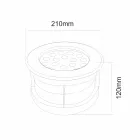 Spotlight i rrumbullakët me LED jashtë në çelik inox - Dakota Viadurini