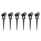 Drita e rrumbullakët prej alumini 6-copë me projektor të jashtëm LED - Erio Viadurini