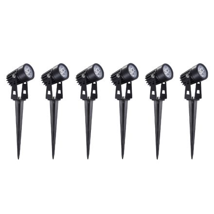 Drita e rrumbullakët prej alumini 6-copë me projektor të jashtëm LED - Erio Viadurini