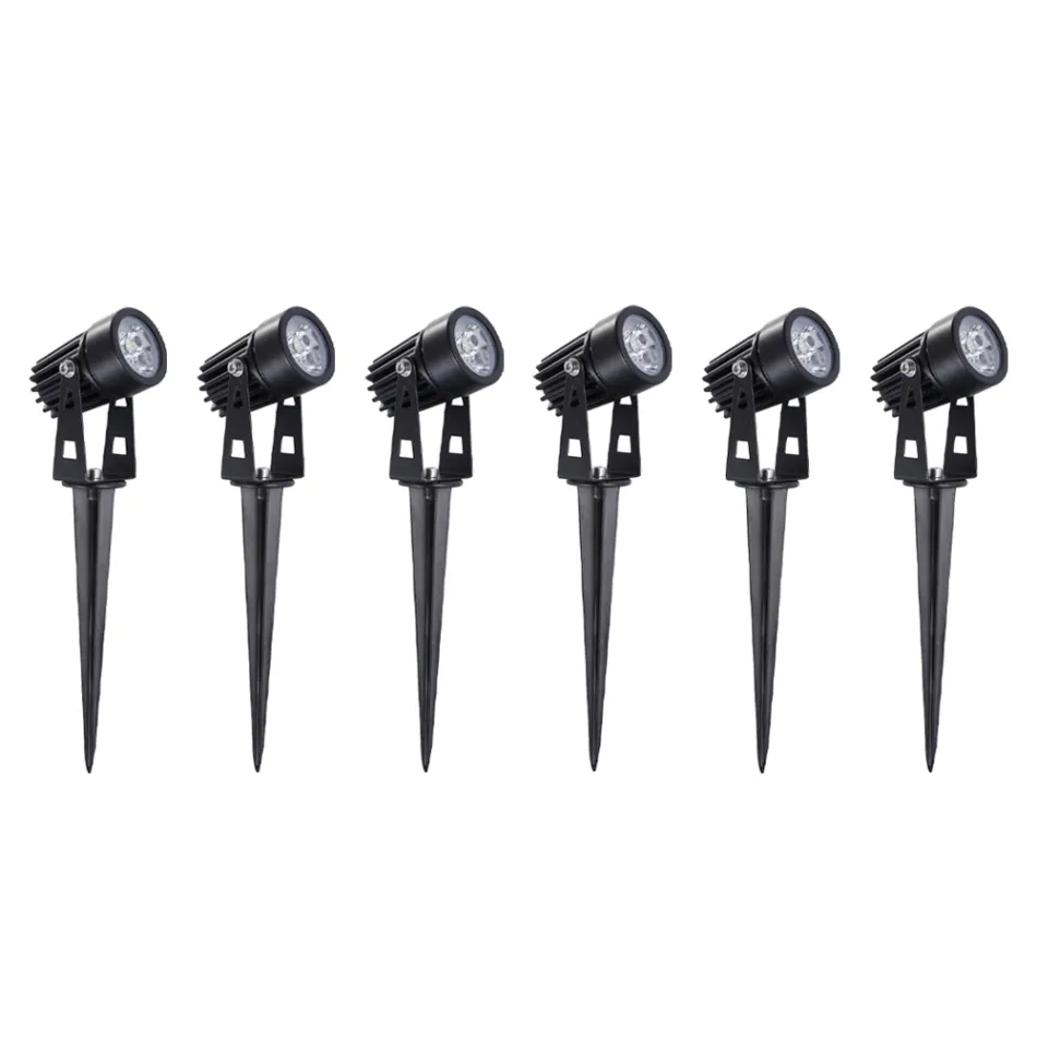 Drita e rrumbullakët prej alumini 6-copë me projektor të jashtëm LED - Erio Viadurini