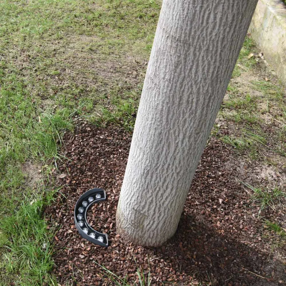 Drita e jashtme LED 9W me veshje të zezë Matt prej alumini - Tudor Viadurini