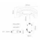 Drita e jashtme LED 9W me veshje të zezë Matt prej alumini - Tudor Viadurini