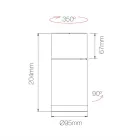 Dritë tavani Led e rregullueshme në alumin e bardhë ose të zezë - pikë Viadurini