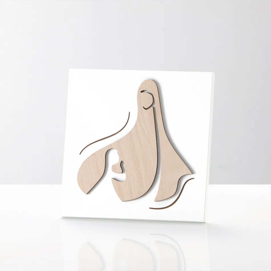 Foto me skenën e shenjtë Shfaqja e Engjëllit te Madonna Prodhuar në Itali - Babuska Viadurini