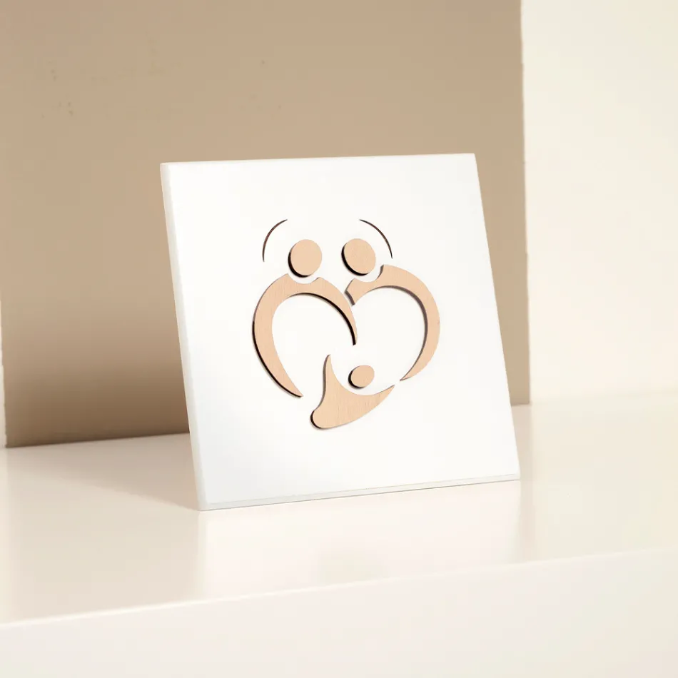 Foto e Familjes së Shenjtë me Gdhendje me Laser Prodhuar në Itali - Zuleika Viadurini