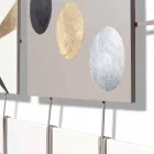 pikturë abstrakte me pesëmbëdhjetë panele të pezulluara në litarë Craig Viadurini