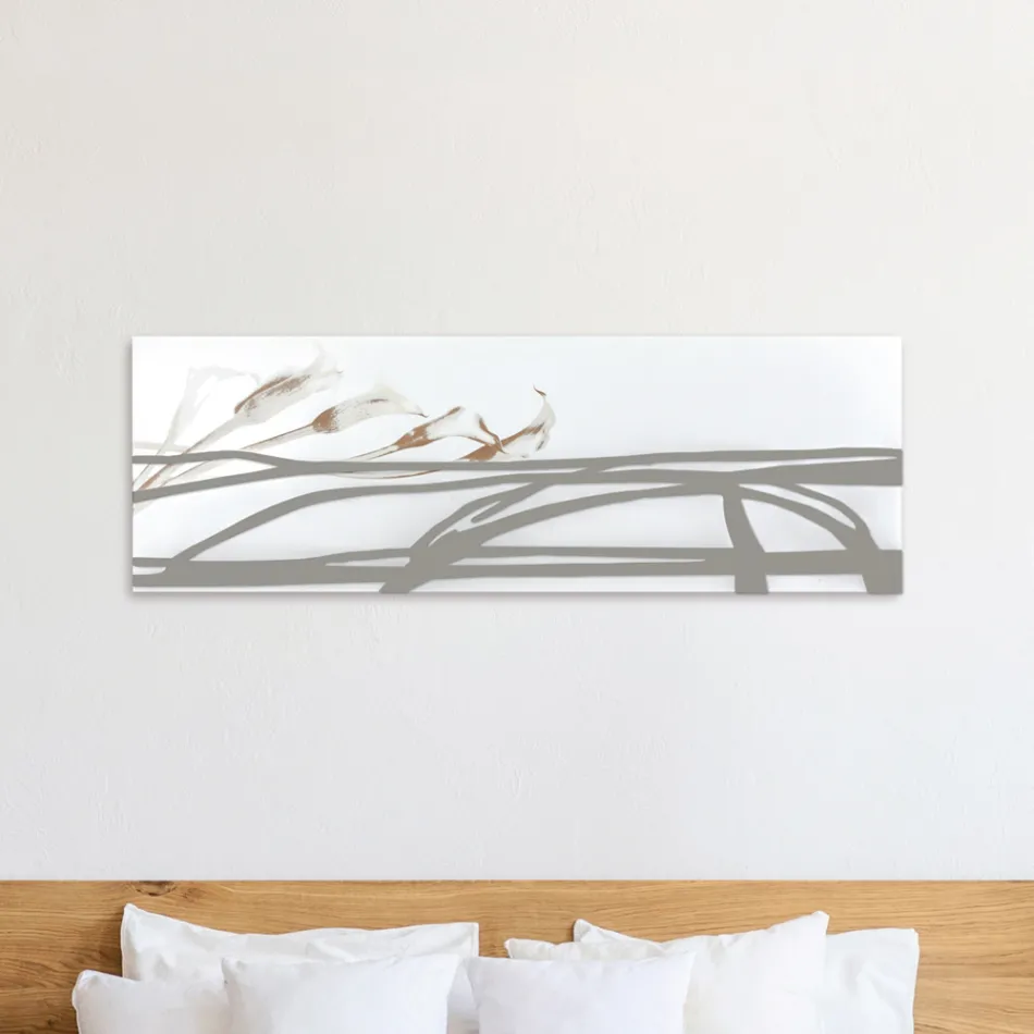 Pikturë me forma abstrakte Made with Laser Made in Italy - Grace Viadurini