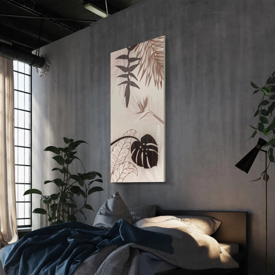 Pikturë me Motiv Tropical Made with Laser Made in Italy - Saeko Viadurini