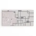 Pikturë me Trëndafil dhe Forma Gjeometrike Made in Laser Made in Italy - Rin Viadurini