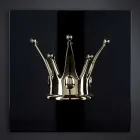 Piktura moderne e murit në dru dhe rrëshirë e prodhuar në Itali - Corona Viadurini