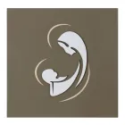 Foto e gdhendur me lazer e Madonës me fëmijë Prodhuar në Itali - Bashira Viadurini