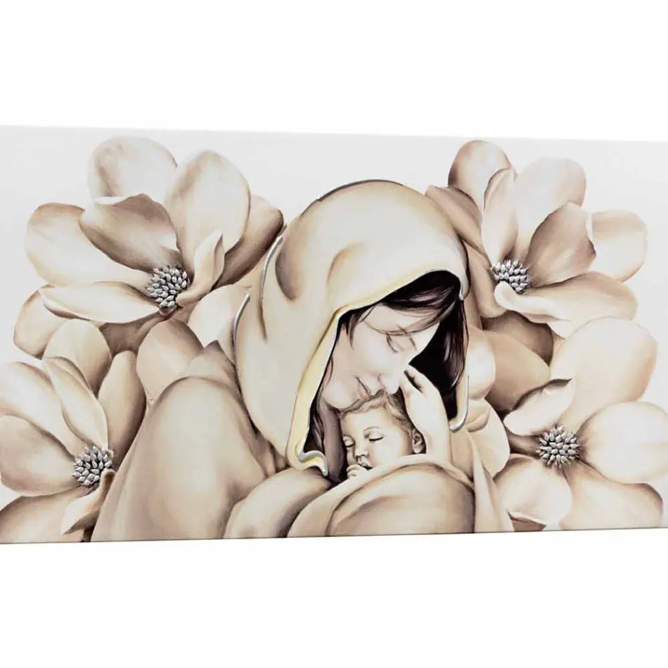 Paneli modern i dizajnit në lehtësim në kanavacë të bërë në Itali Sole Viadurini