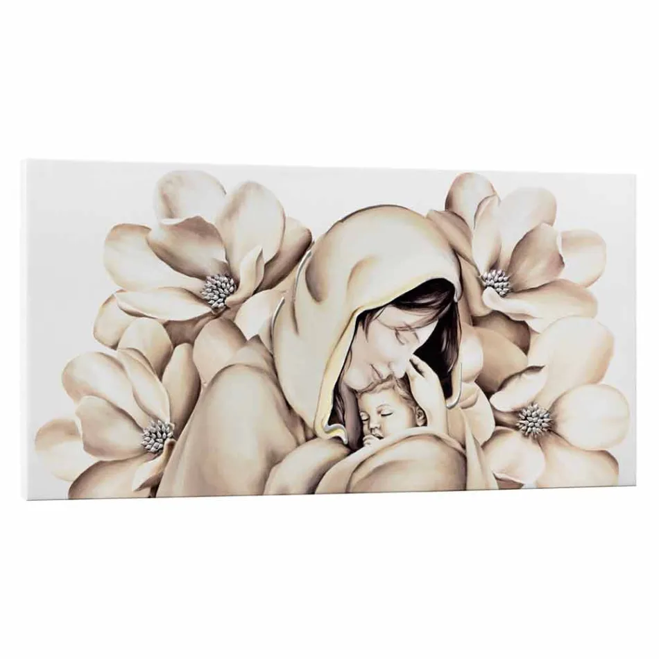 Paneli modern i dizajnit në lehtësim në kanavacë të bërë në Itali Sole Viadurini