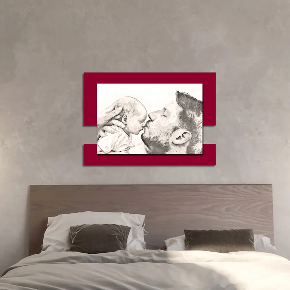 Foto druri me stampim të burrit me fëmijë Prodhuar në Itali - Kosovë Viadurini