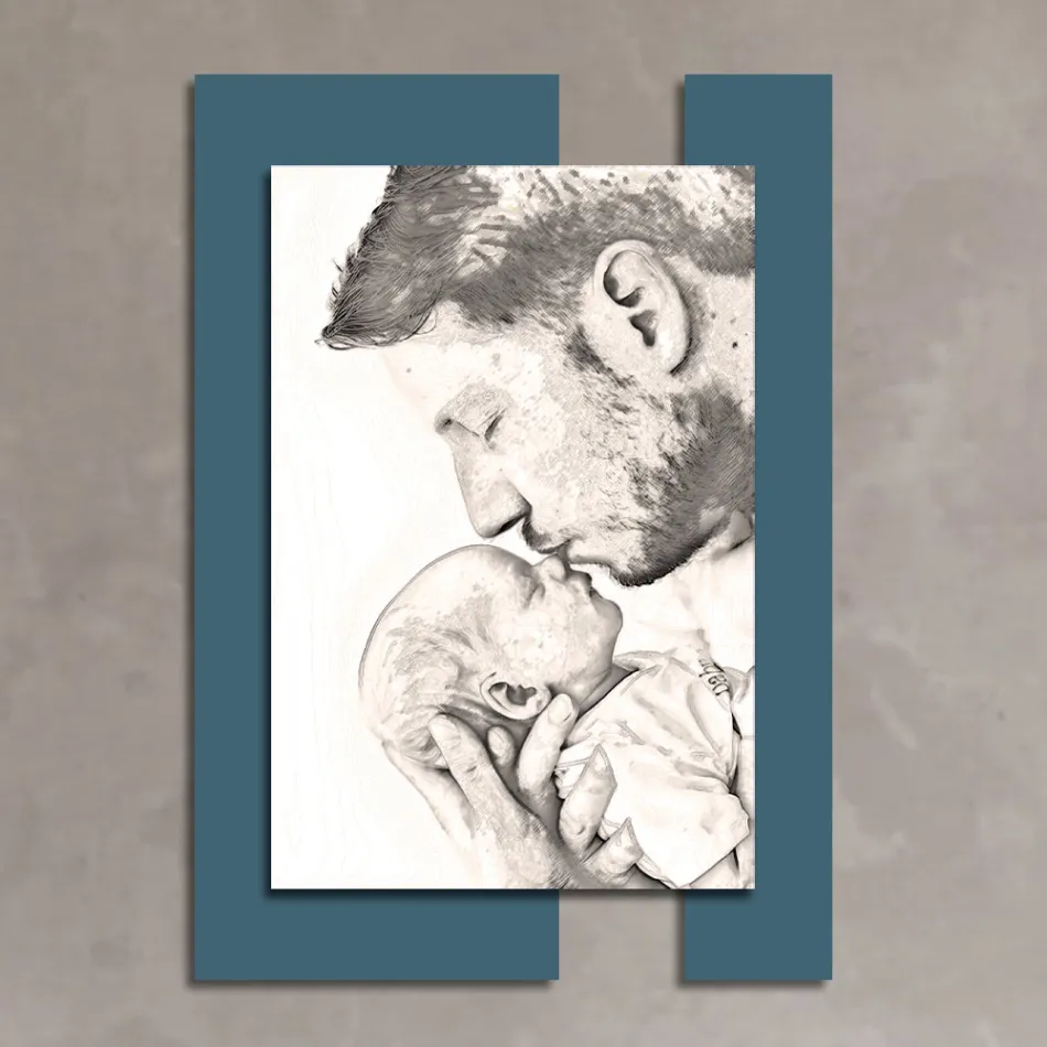 Foto druri me stampim të burrit me fëmijë Prodhuar në Itali - Kosovë Viadurini