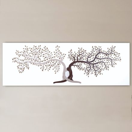 Foto e gdhendur me lazer me 2 pemë të ndërthurura Prodhuar në Itali - Deide Viadurini