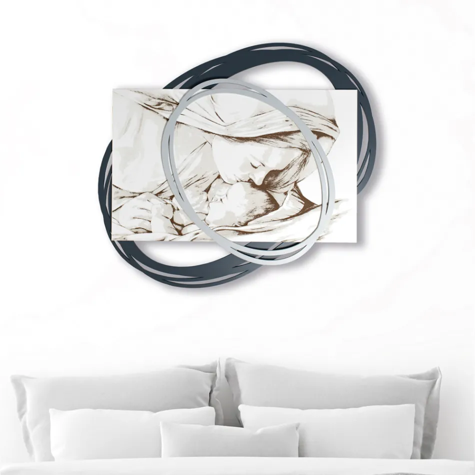 Fotografi e gdhendur me lazer me puthjen e Marisë për Jezusin Prodhuar në Itali - Sylvie Viadurini