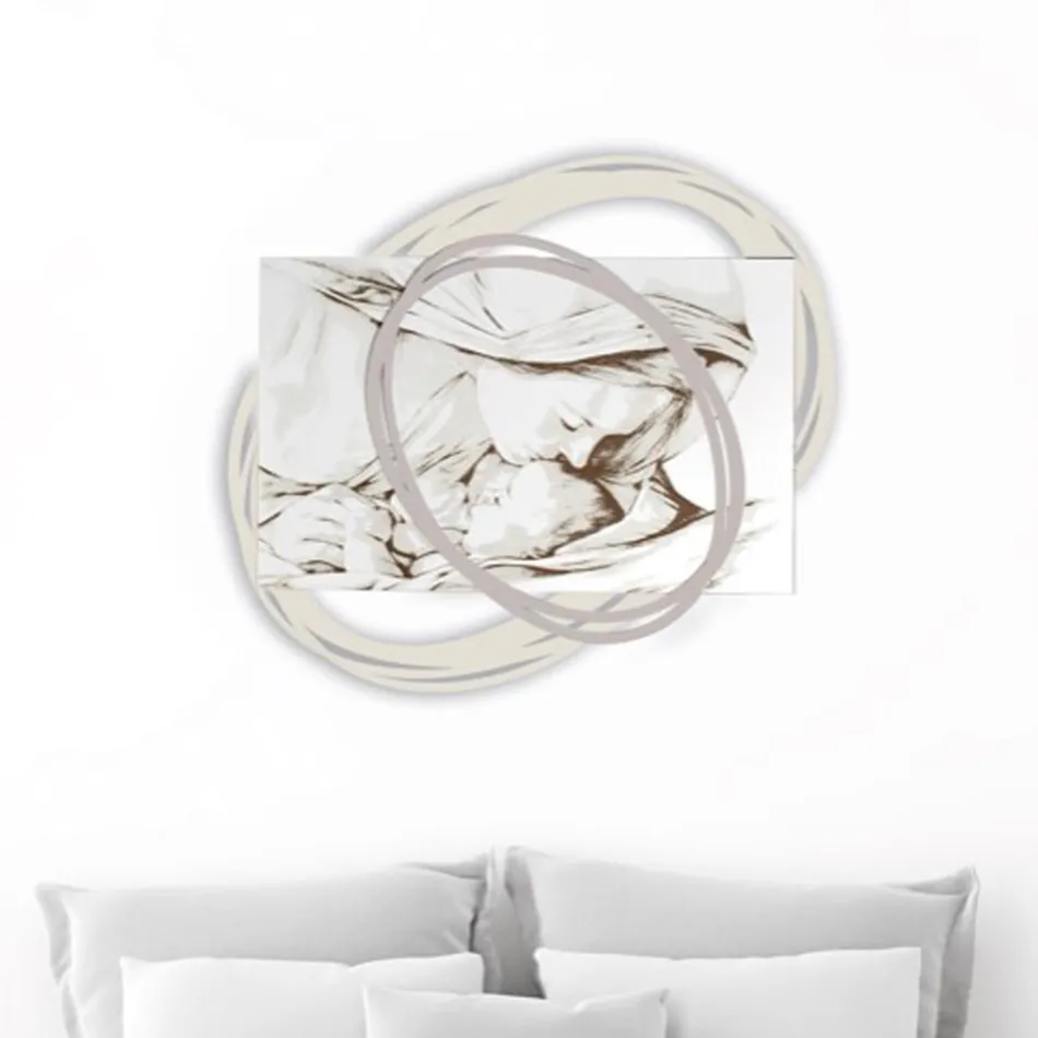 Fotografi e gdhendur me lazer me puthjen e Marisë për Jezusin Prodhuar në Itali - Sylvie Viadurini