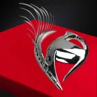 Kornizë artizanale moderne në dru, çelik dhe rrëshirë e prodhuar në Itali - Syri Viadurini