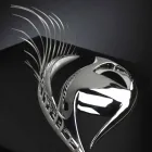 Kornizë artizanale moderne në dru, çelik dhe rrëshirë e prodhuar në Itali - Syri Viadurini