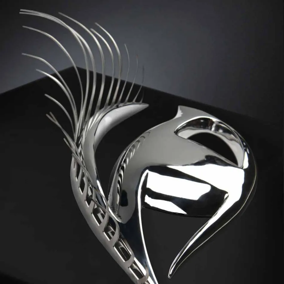 Kornizë artizanale moderne në dru, çelik dhe rrëshirë e prodhuar në Itali - Syri Viadurini