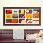 Piktura moderne e kompletuar me panele të ngulitur të pezulluara në litarë të mençur Viadurini