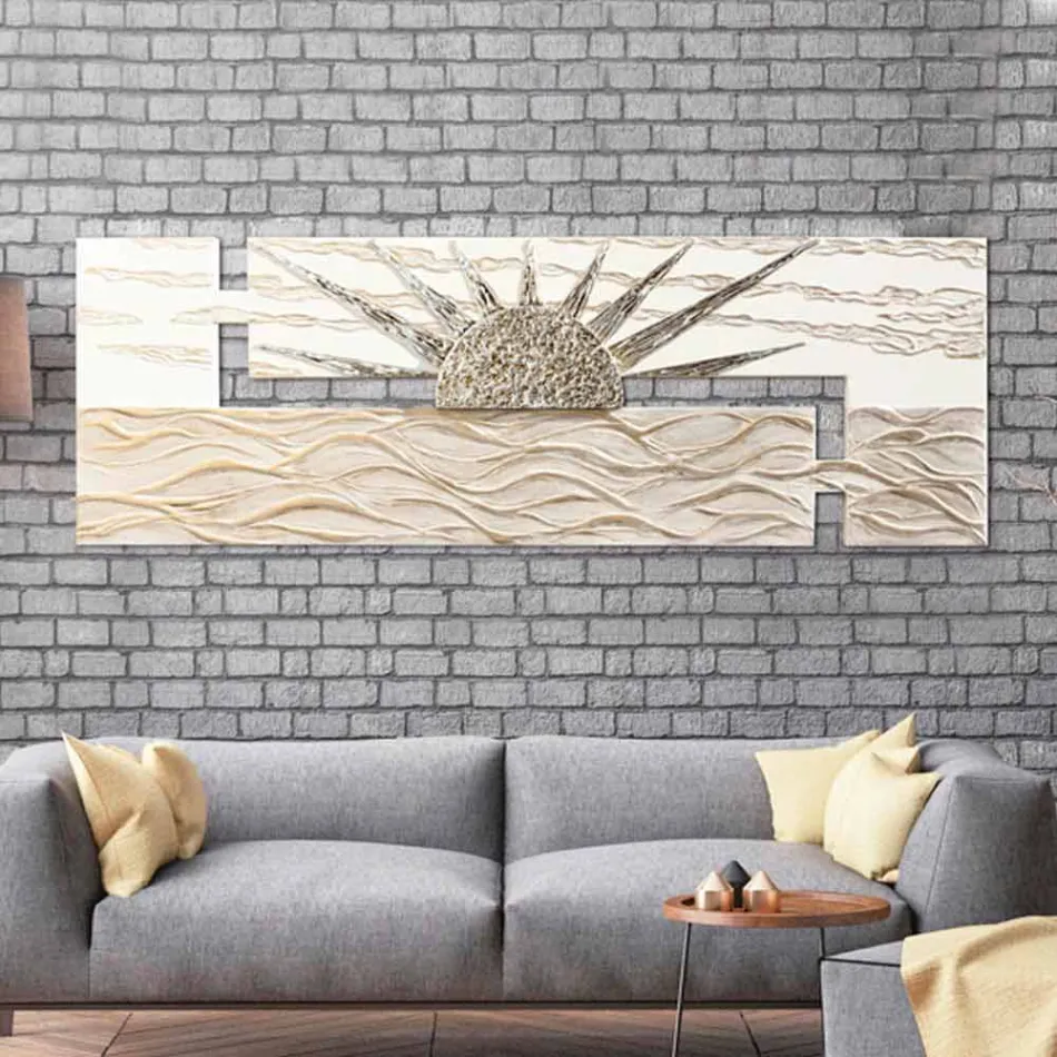 Piktura moderne me strukturë të dyfishtë dhe detaje në Dan Resin Viadurini