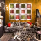 Foto Moderne e Murit në Lule Metalike dhe Artificiale Prodhuar në Itali - Trimo Viadurini