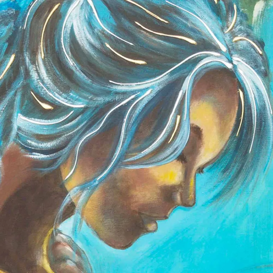 Grua moderne e grave pikturë e zbukuruar me detaje në rrëshirë të ëmbël Viadurini