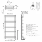 Dizajn modern vertikal i murit Radiator elektrik deri në 700 Watt - Raft Viadurini