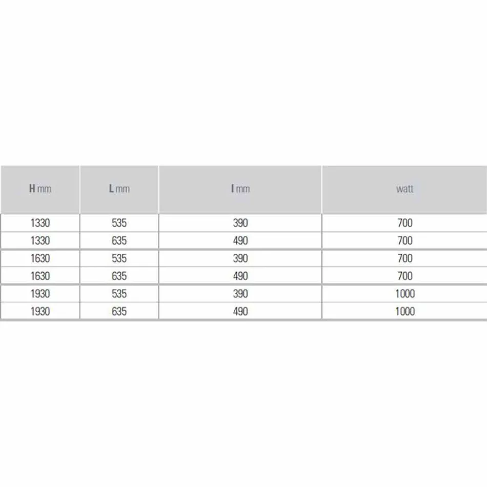 Radiatori vertikal elektrik në modelin modern të çelikut deri në 1000 W - Prerje Viadurini