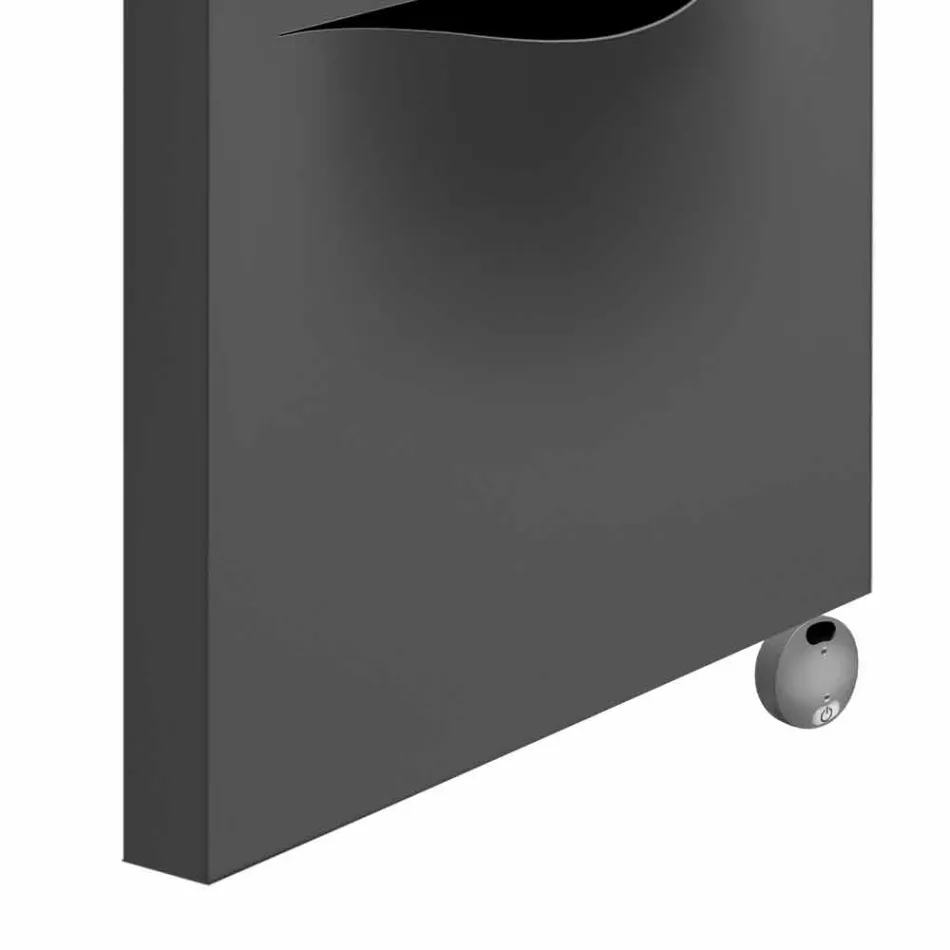 Radiatori vertikal elektrik në modelin modern të çelikut deri në 1000 W - Prerje Viadurini