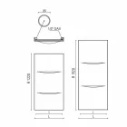 Radiatori vertikal hidraulik me dizajn modern çeliku deri në 850 W - Prerje Viadurini