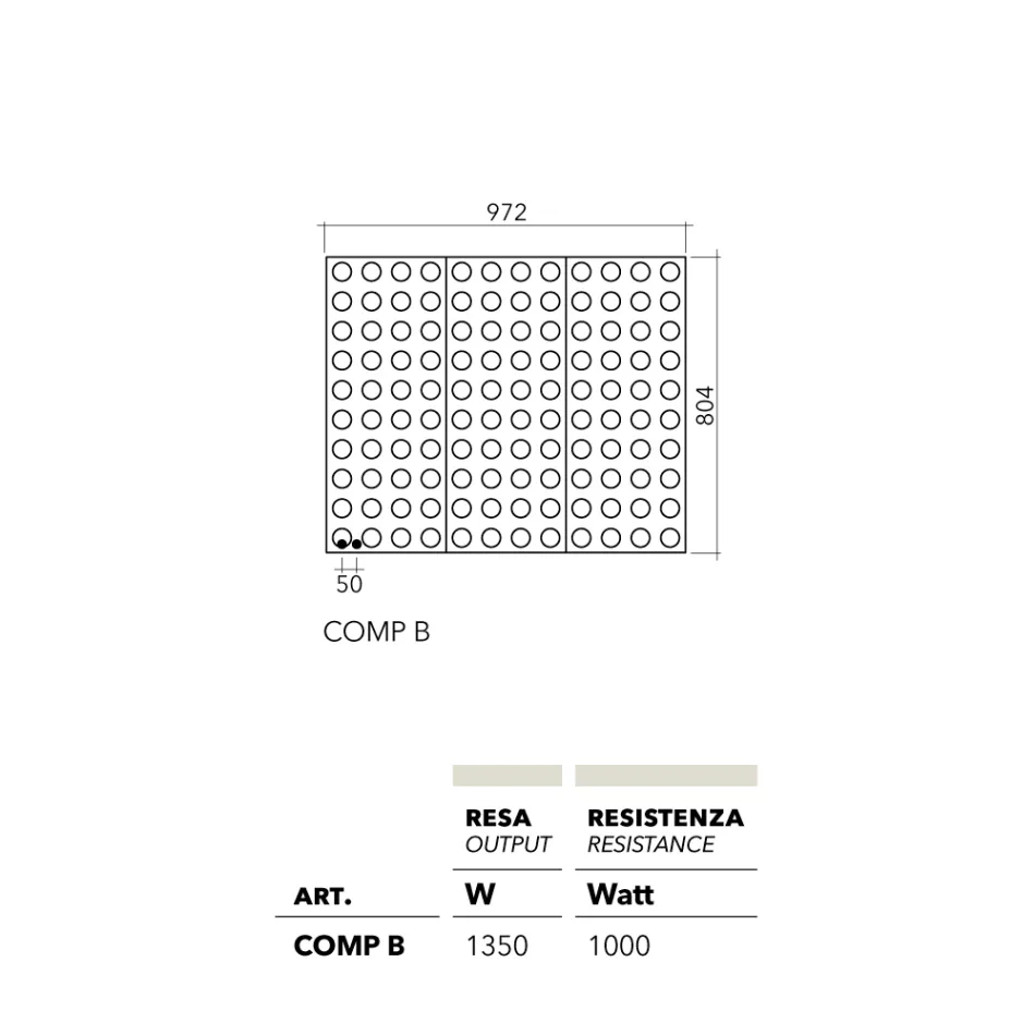 Radiator hidraulik Lego dizajn modern Brick nga Scirocco H Viadurini