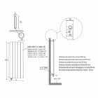 Dizajn vertikal i murit radiator me dizajn elektrik 1000 W - Picchio Viadurini
