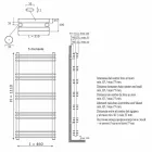 Dizajn modern Radiator vertikal i montuar në mur deri në 530 Watt - Raft Viadurini