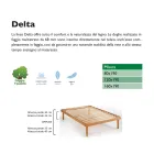 Baza e shtratit Piazza e Mezzo tërësisht në Delta Organic Beech Wood 120x190 cm - Delta Viadurini