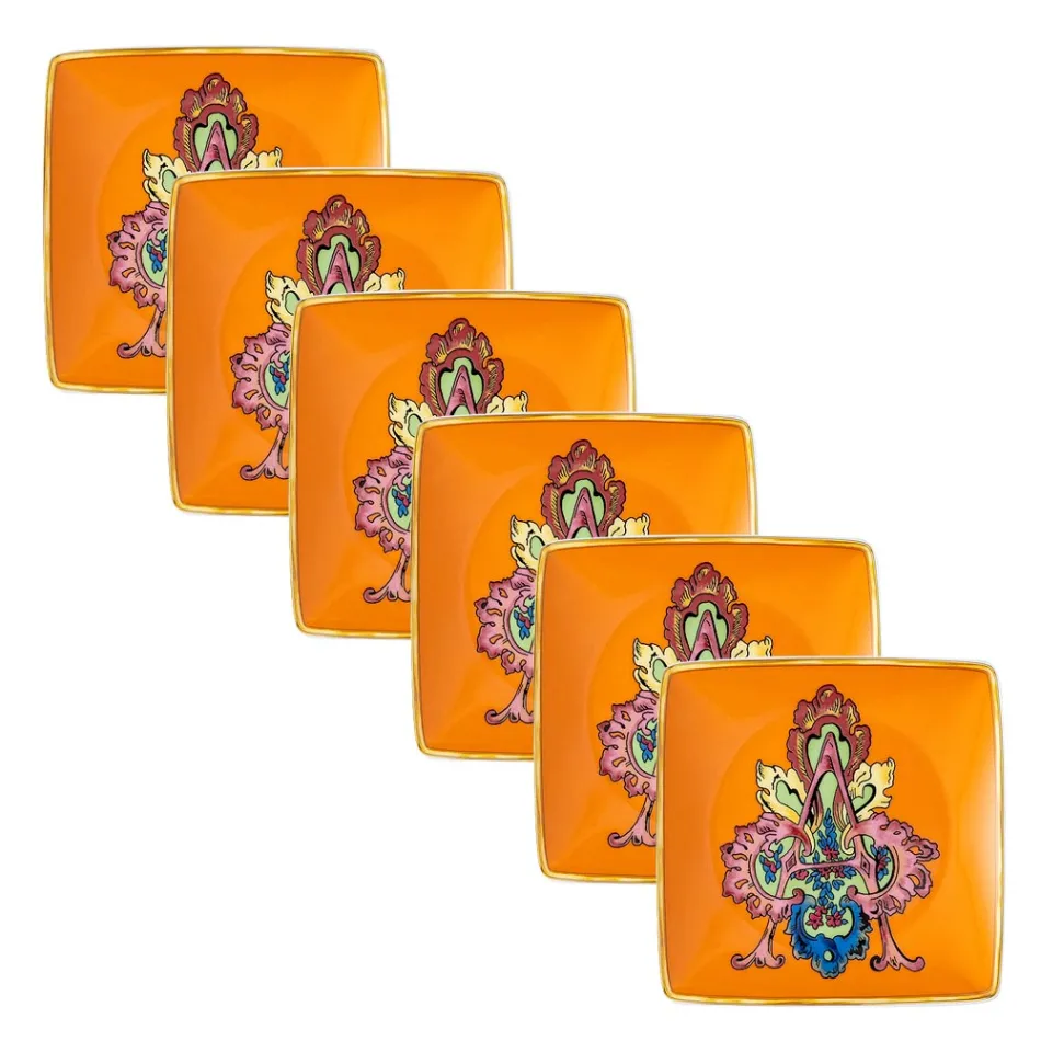 Rosenthal Versace Alfabet 6 Tasa Porcelani Sheshta katror - Alfabet Viadurini