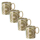 Rosenthal Versace Barocco Mosaic 4 Gosses with Porcelan Dore - Mozaic Viadurini
