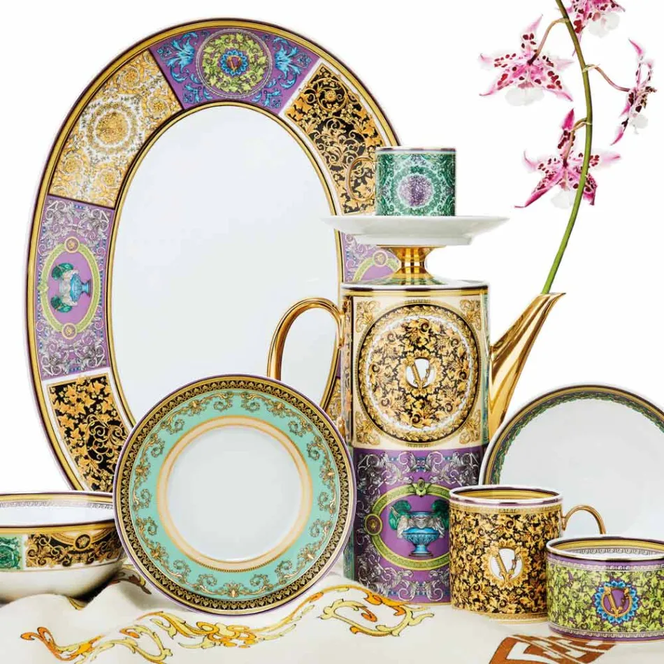 Rosenthal Versace Barocco Mozaic Placeholder Diametri i pjatës 33 cm - Mozaik Viadurini
