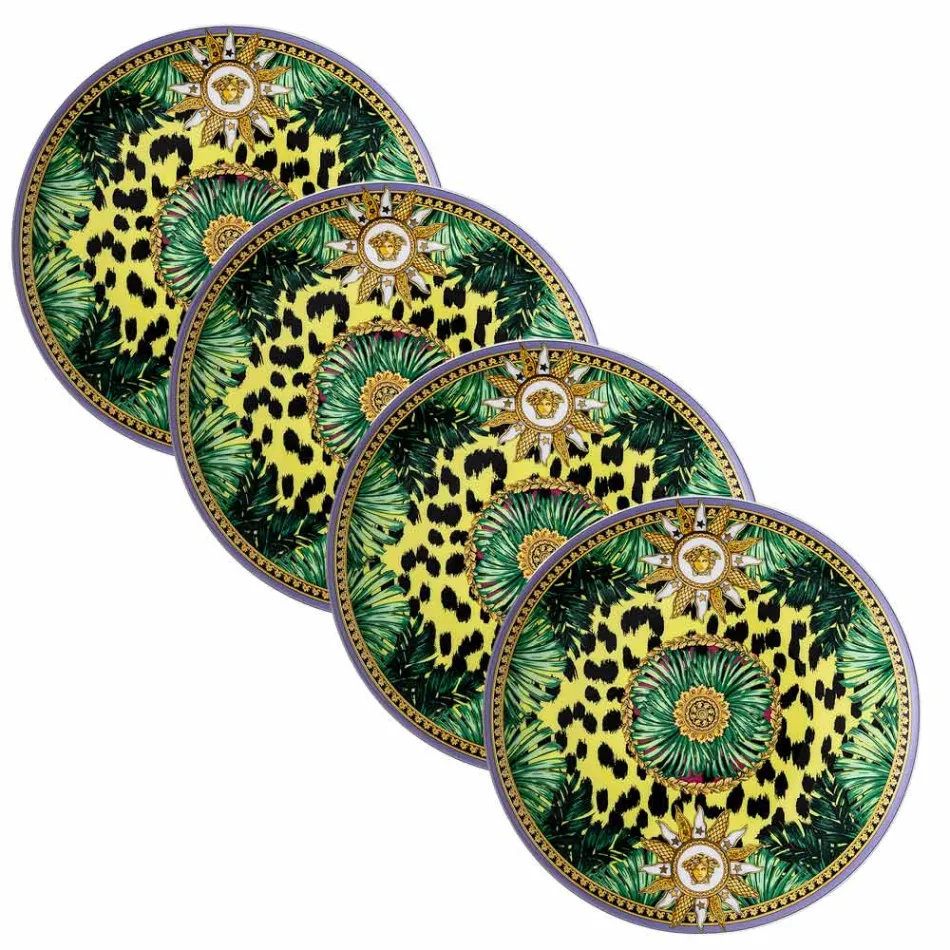 Rosenthal Versace Jungle Animalier 4 Pjata darke Diametri 17 cm - Animalier Viadurini