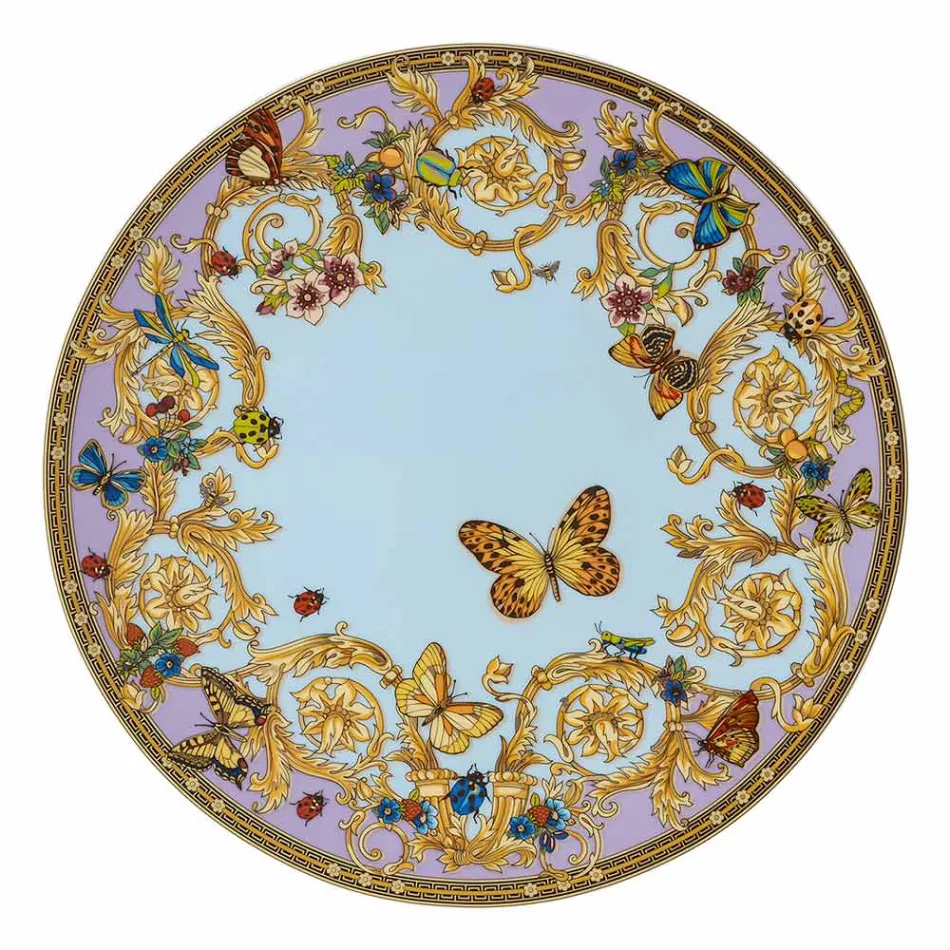 Rosenthal Versace Le Jardin Karta Vendi Diametri i Pllakës 33 cm në Porcelan - Jardin Viadurini