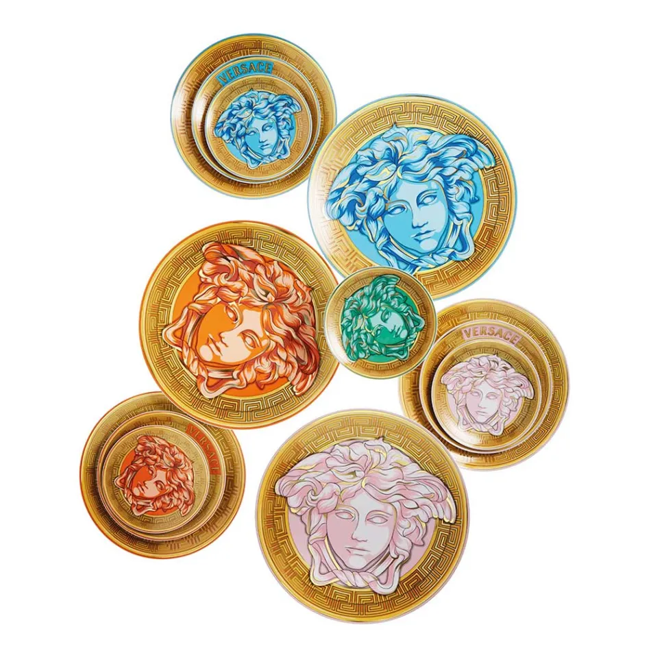 Rosenthal Versace Medusa Amplified 4 Pjata darke Diametri 17 cm - Medusaamplifield Viadurini