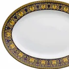 Ena Rosenthal Versace Medusa Blu Oval 40cm me dizajn porcelani Viadurini