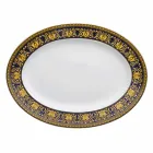 Ena Rosenthal Versace Medusa Blu Oval 40cm me dizajn porcelani Viadurini