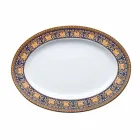 Pjatë prej porcelani Rosenthal Versace Medusa Blu Oval Viadurini