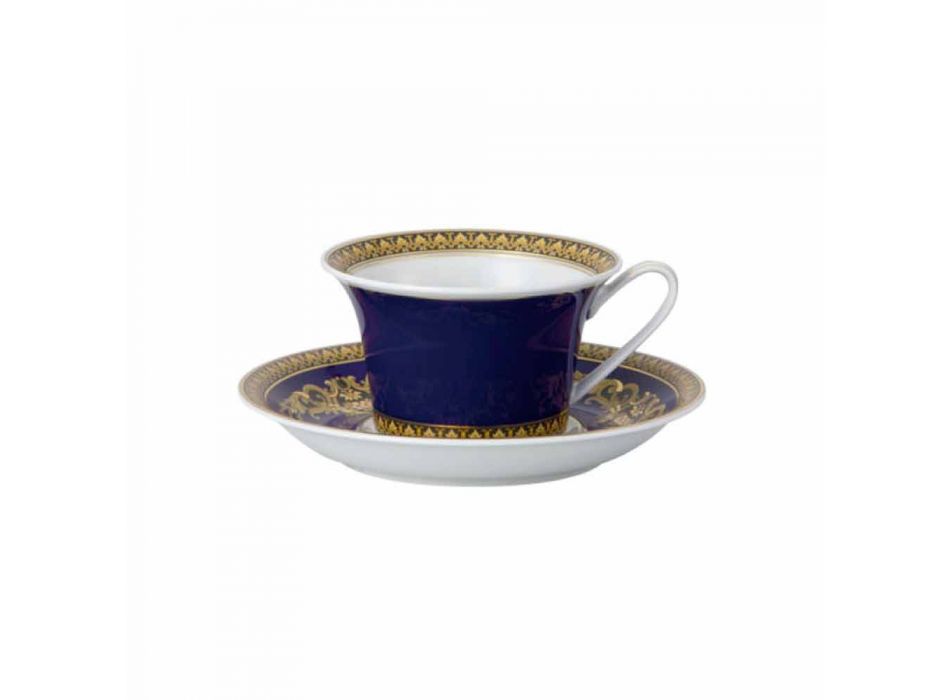 Rosenthal Versace Medusa Blue filxhan çaji prej porcelani me dizajn modern Viadurini