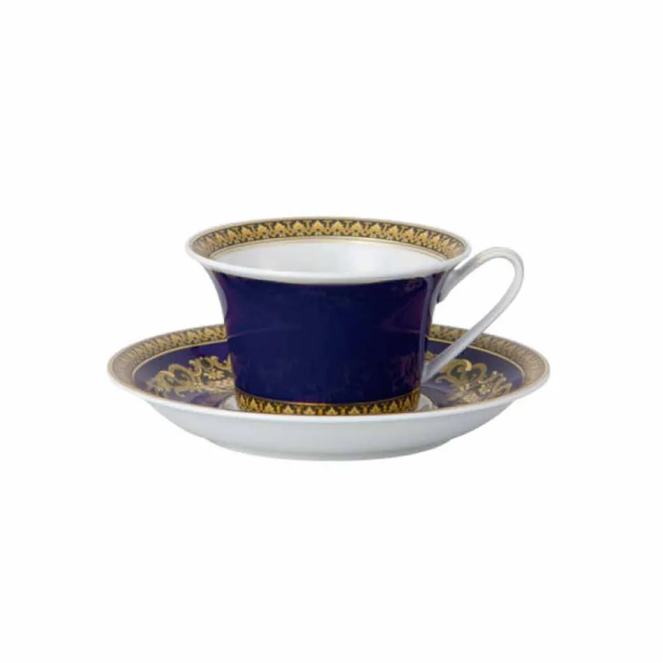 Filxhan çaji Rosenthal Versace Medusa Blue me dizajn modern prej porcelani Viadurini