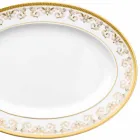 Rosenthal Versace Medusa Gala Gold dizajn pjatë Oval prej porcelani 34cm Viadurini